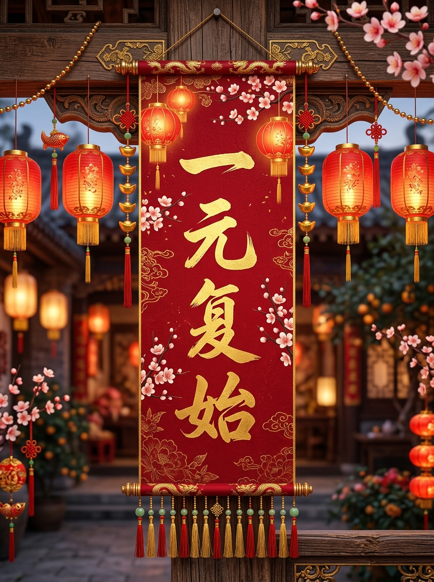 一元复始新春吉庆画卷 - 一分机场极速IPLC专线网络加速器推荐